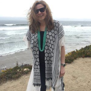 Nordstrom Free Press Caftan Duster EUC